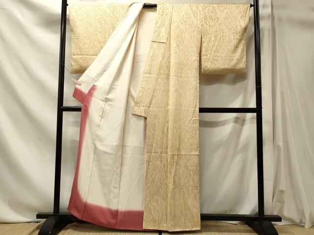 平和屋着物■上質な小紋　よろけ縞　正絹　逸品　CABN4495oy