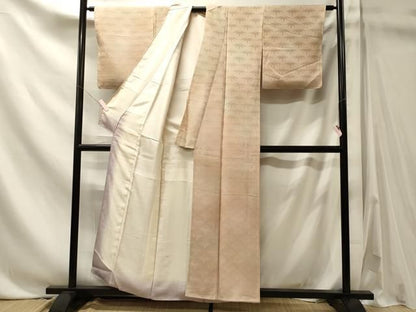 平和屋着物■上質な小紋　雪輪青海波地紋　暈し染め　正絹　逸品　未使用　CABN4521oy