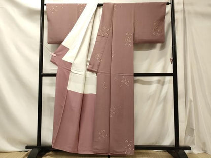 平和屋着物■上質な小紋　枝花文　正絹　逸品　CABN4522oy