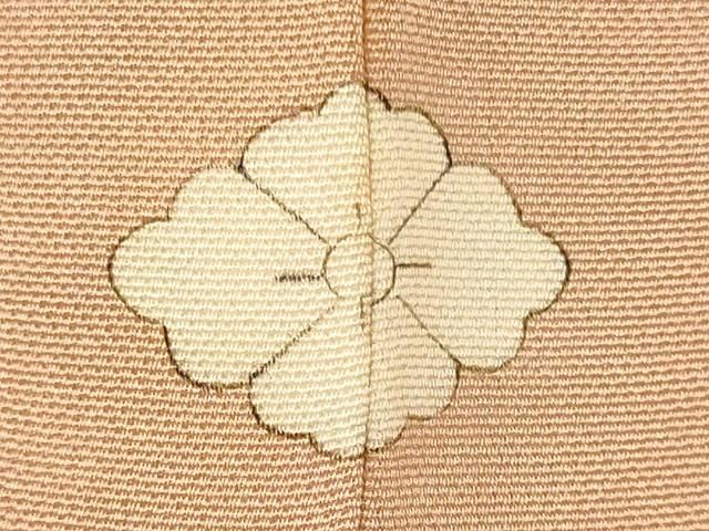 平和屋着物■上質な色無地　枝葉地紋　淡香色　正絹　逸品　CABN4526oy