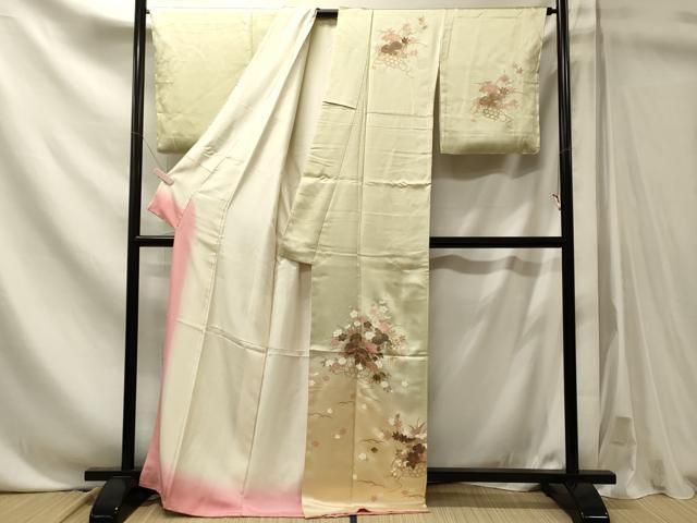 平和屋着物■訪問着　花籠文　暈し染め　金彩　正絹　逸品　未使用　CABN4531oy
