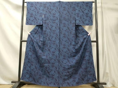 平和屋着物■上質な小紋　舞花文　正絹　逸品　CABN4536oy