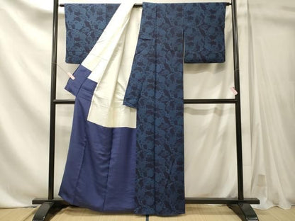 平和屋着物■上質な小紋　舞花文　正絹　逸品　CABN4536oy