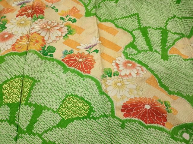 平和屋着物■豪華振袖　駒刺繍　絞り　菊　金銀彩　正絹　逸品　CABN4547oy