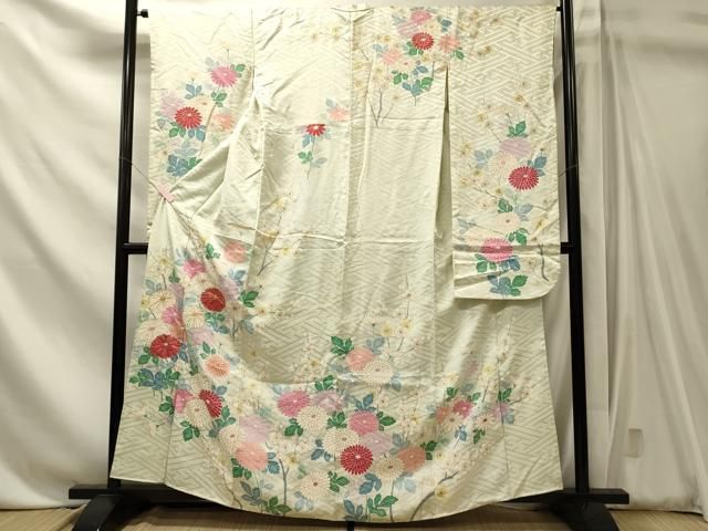平和屋着物■豪華振袖　駒刺繍　枝花文　金彩　正絹　逸品　CABN4549oy
