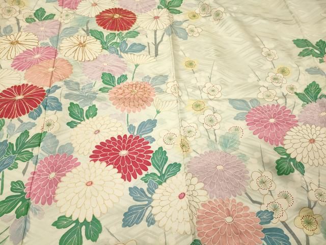 平和屋着物■豪華振袖　駒刺繍　枝花文　金彩　正絹　逸品　CABN4549oy
