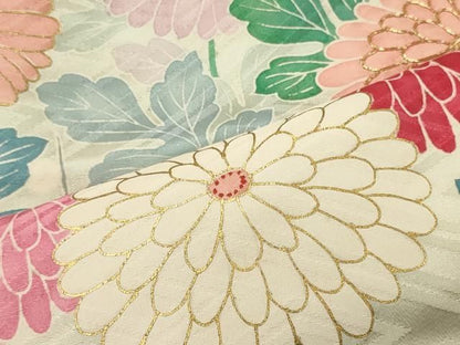 平和屋着物■豪華振袖　駒刺繍　枝花文　金彩　正絹　逸品　CABN4549oy