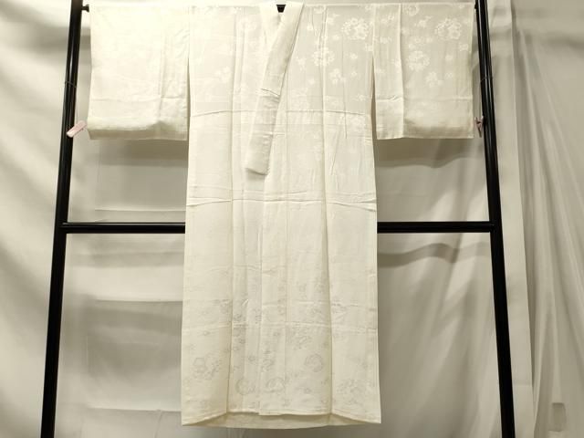 平和屋着物■長襦袢　無双仕立て　草花丸地紋　正絹　逸品　未使用　CABN4552oy