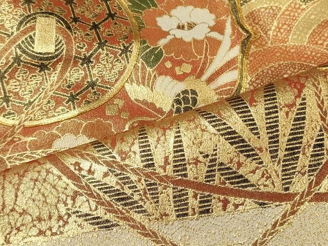 平和屋着物■豪華黒留袖　駒刺繍　萬寿染　鏡裏花文　金彩　正絹　逸品　CABN4555oy