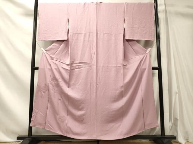 平和屋着物■中国三大刺繍　スワトウ刺繍　総刺繍　色留訪問着　雪輪花文　薄葡萄色　正絹　逸品　CABN4568oy