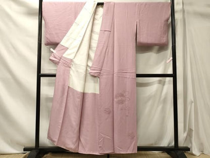 平和屋着物■中国三大刺繍　スワトウ刺繍　総刺繍　色留訪問着　雪輪花文　薄葡萄色　正絹　逸品　CABN4568oy