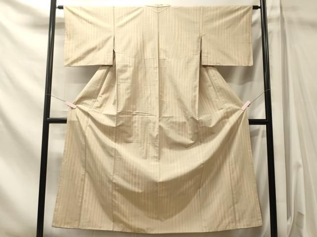 平和屋着物■上質な紬　縞　正絹　逸品　CABN4572oy