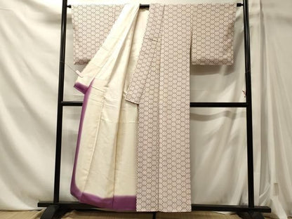 平和屋着物■上質な小紋　幾何学文　正絹　逸品　未使用　CABN4583oy