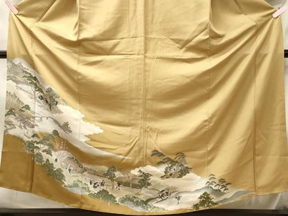 平和屋着物■豪華色留袖　人物風景文　暈し染め　正絹　逸品　CABN4591oy