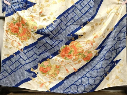 平和屋着物■豪華振袖　駒刺繍　絞り　鼓花文　金彩　正絹　逸品　CABN4596oy