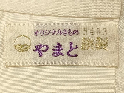 平和屋着物■上質な小紋　舞花文　暈し染め　金銀彩　やまと誂製　正絹　逸品　CABN4599oy