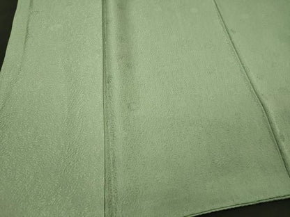 平和屋着物■上質な色無地　舞花地紋　柳茶色　正絹　逸品　CABN4601oy