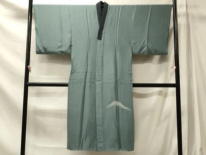 平和屋着物■男性　長襦袢　袷　手描き　絞り　枝梅文　正絹　逸品　CABN4612oy