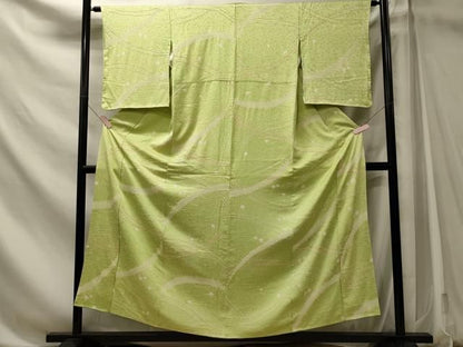 平和屋着物■上質な小紋　絞り　流線文　正絹　逸品　未使用　CABN4621oy