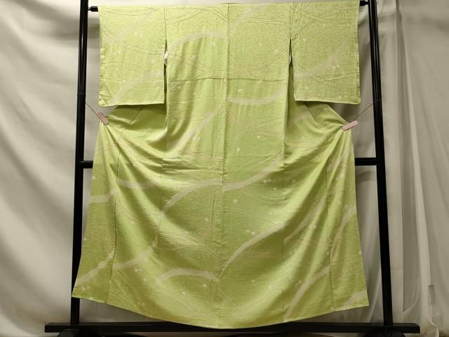 平和屋着物■上質な小紋　絞り　流線文　正絹　逸品　未使用　CABN4621oy