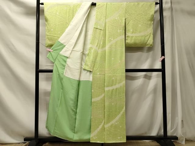 平和屋着物■上質な小紋　絞り　流線文　正絹　逸品　未使用　CABN4621oy