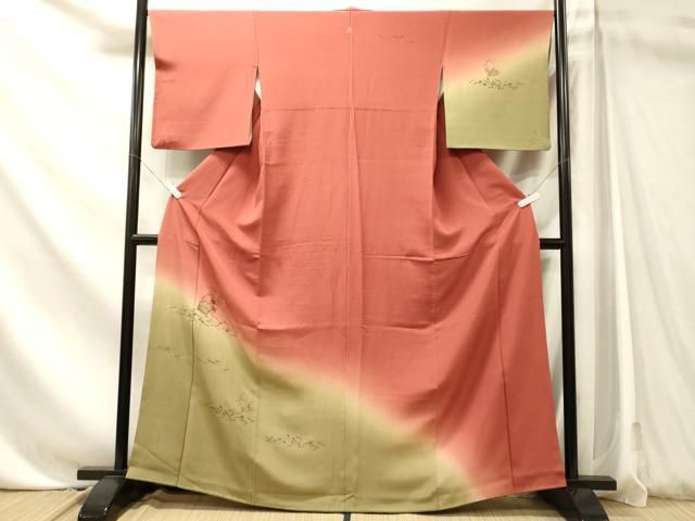 平和屋着物■訪問着　刺繍　花松葉文　暈し染め　ますいわ屋扱い　正絹　逸品　CABN4634oy