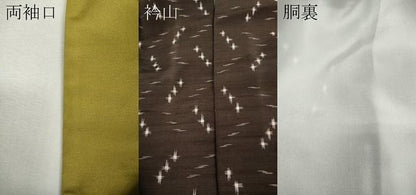 平和屋着物●本場琉球絣　手おり　十字絣　赤嶺勝信作　証紙付き　正絹　逸品　CABN4835ut