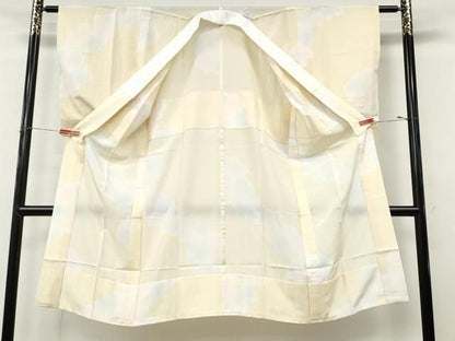 平和屋着物●長襦袢　無双仕立て　舞花文　暈し染め　正絹　逸品　CABN4844ut