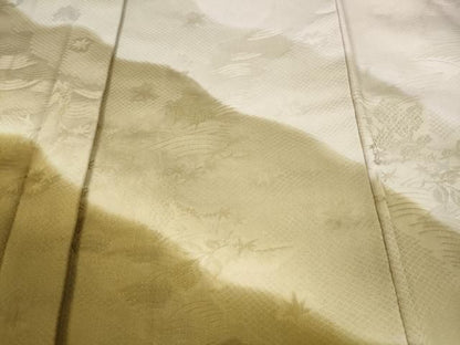 平和屋着物●豪華色留袖　立波舞花地紋　遠山文　暈し染め　仮絵羽　正絹　逸品　未使用　CABN4846ut