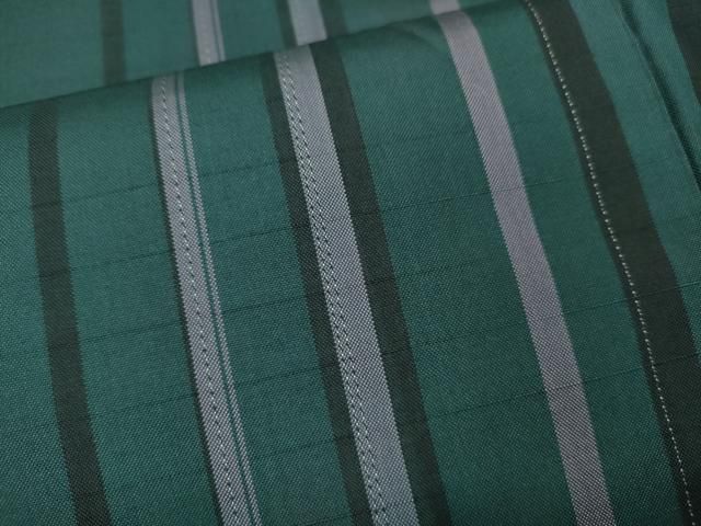 平和屋着物●本場縞大島紬　サンゴ染　縞　証紙付き　正絹　逸品　CABN4847ut