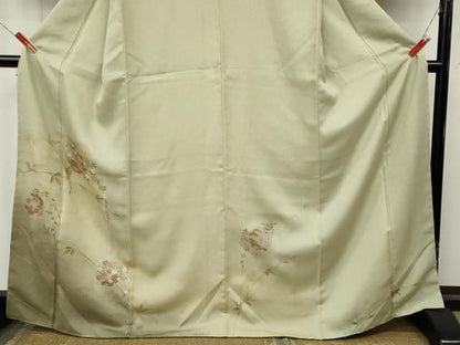 平和屋着物●訪問着　駒刺繍　雪輪草花文　暈し染め　金銀彩　三越扱い　正絹　逸品　未使用　CABN4848ut