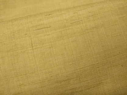 平和屋着物●結城紬　色無地　芥子色　松坂屋扱い　正絹　逸品　未使用　CABN4852ut
