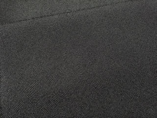 平和屋着物●江戸小紋　鮫小紋柄　黒地　正絹　逸品　CABN4870ut