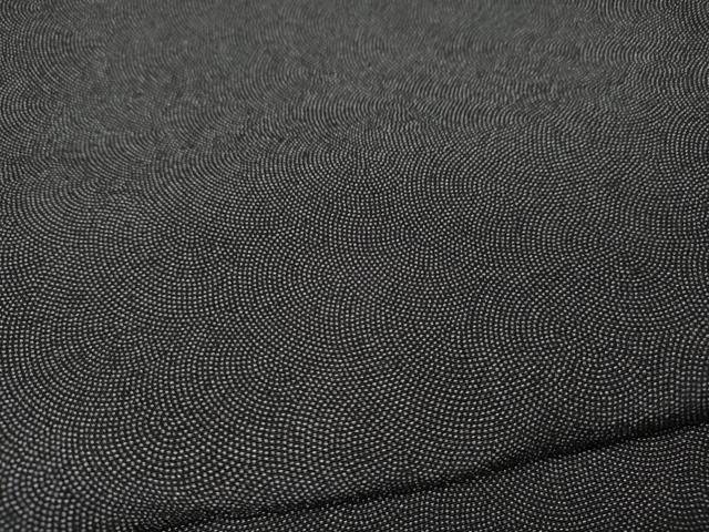 平和屋着物●江戸小紋　鮫小紋柄　黒地　正絹　逸品　CABN4870ut