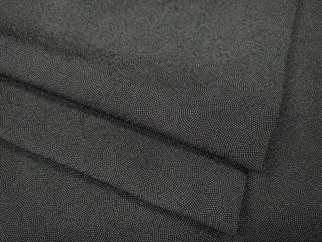 平和屋着物●江戸小紋　鮫小紋柄　黒地　正絹　逸品　CABN4870ut