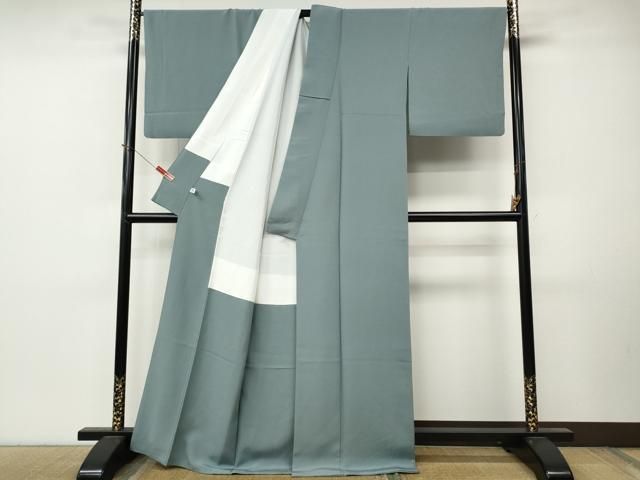 平和屋着物●上質な色無地　水浅葱色　正絹　逸品　CABN4874ut