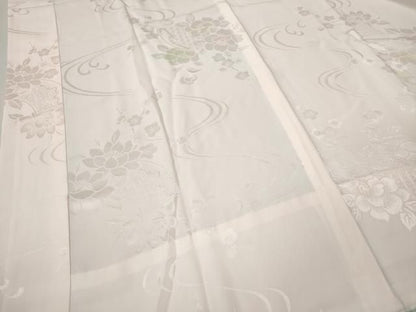 平和屋着物●振袖用長襦袢　無双仕立て　流水地紙花地紋　暈し染め　正絹　逸品　CABN4880ut