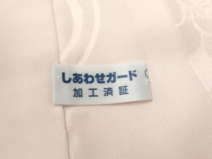 平和屋着物●振袖用長襦袢　無双仕立て　流水地紙花地紋　暈し染め　正絹　逸品　CABN4880ut