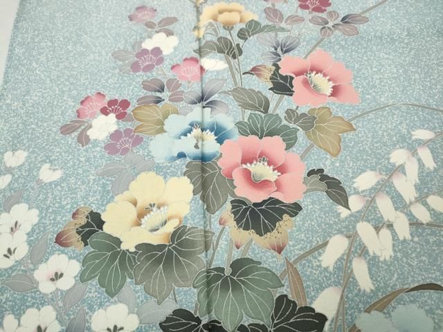 平和屋着物●訪問着　作家物　草花文　正絹　逸品　CABN4881ut