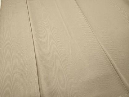 平和屋着物●上質な色無地　杢目地紋　白茶色　正絹　逸品　CABN4886ut