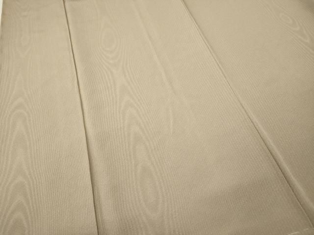 平和屋着物●上質な色無地　杢目地紋　白茶色　正絹　逸品　CABN4886ut