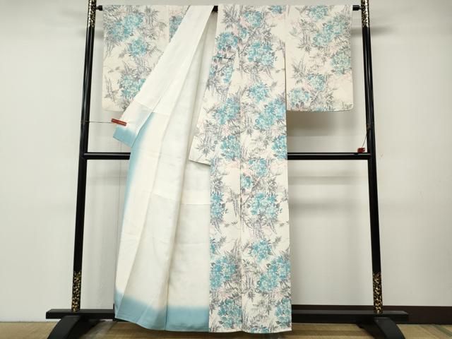 平和屋着物●上質な小紋　藤花房　枝花文　正絹　逸品　CABN4891ut
