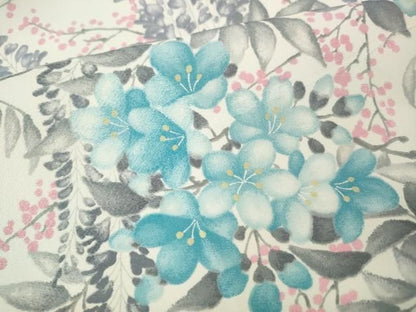 平和屋着物●上質な小紋　藤花房　枝花文　正絹　逸品　CABN4891ut