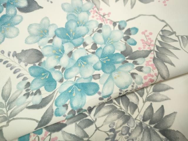 平和屋着物●上質な小紋　藤花房　枝花文　正絹　逸品　CABN4891ut