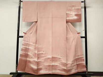 平和屋着物●訪問着　地紋起こし　笹竹文　正絹　逸品　CABN4896ut