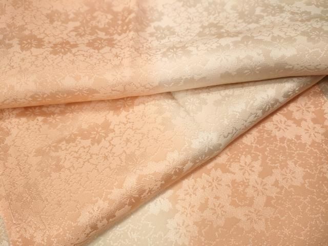 平和屋着物●長襦袢　無双仕立て　舞桜地紋　暈し染め　正絹　逸品　未使用　CABN4900ut