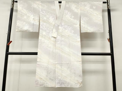 平和屋着物●長襦袢　無双仕立て　舞花地紋　暈し染め　やまと誂製　正絹　逸品　CABN4902ut