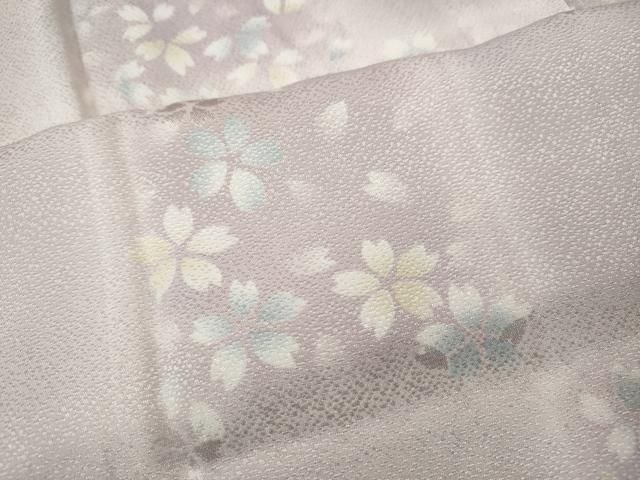 平和屋着物●長襦袢　無双仕立て　市松舞桜文　やまと誂製　正絹　逸品　CABN4903ut