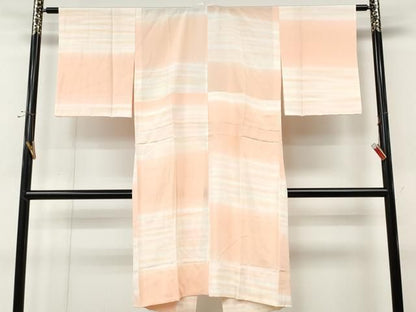 平和屋着物●長襦袢　無双仕立て　格子横段文　正絹　逸品　CABN4905ut