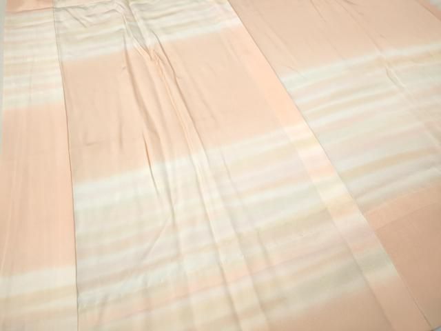平和屋着物●長襦袢　無双仕立て　格子横段文　正絹　逸品　CABN4905ut